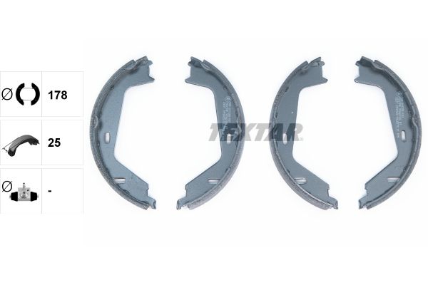 TEXTAR 91062300 Brake shoe set, parking brake