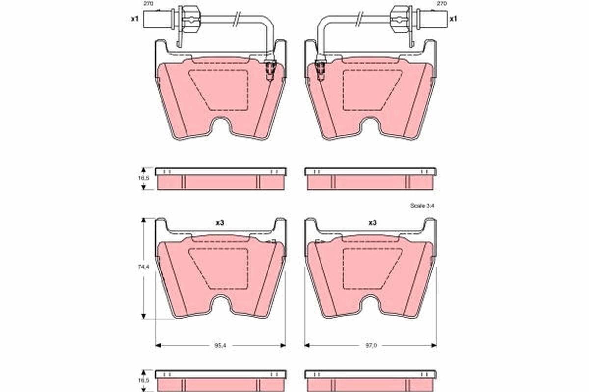 TRW GDB1507 Brake pad set, disc brake