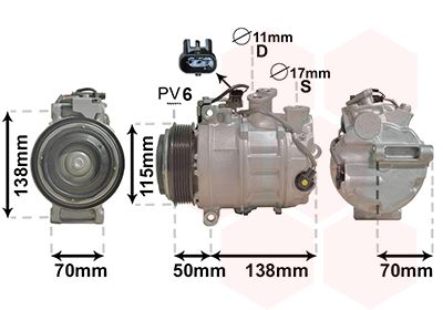 VAN WEZEL 3001K704 Compressor, air conditioning