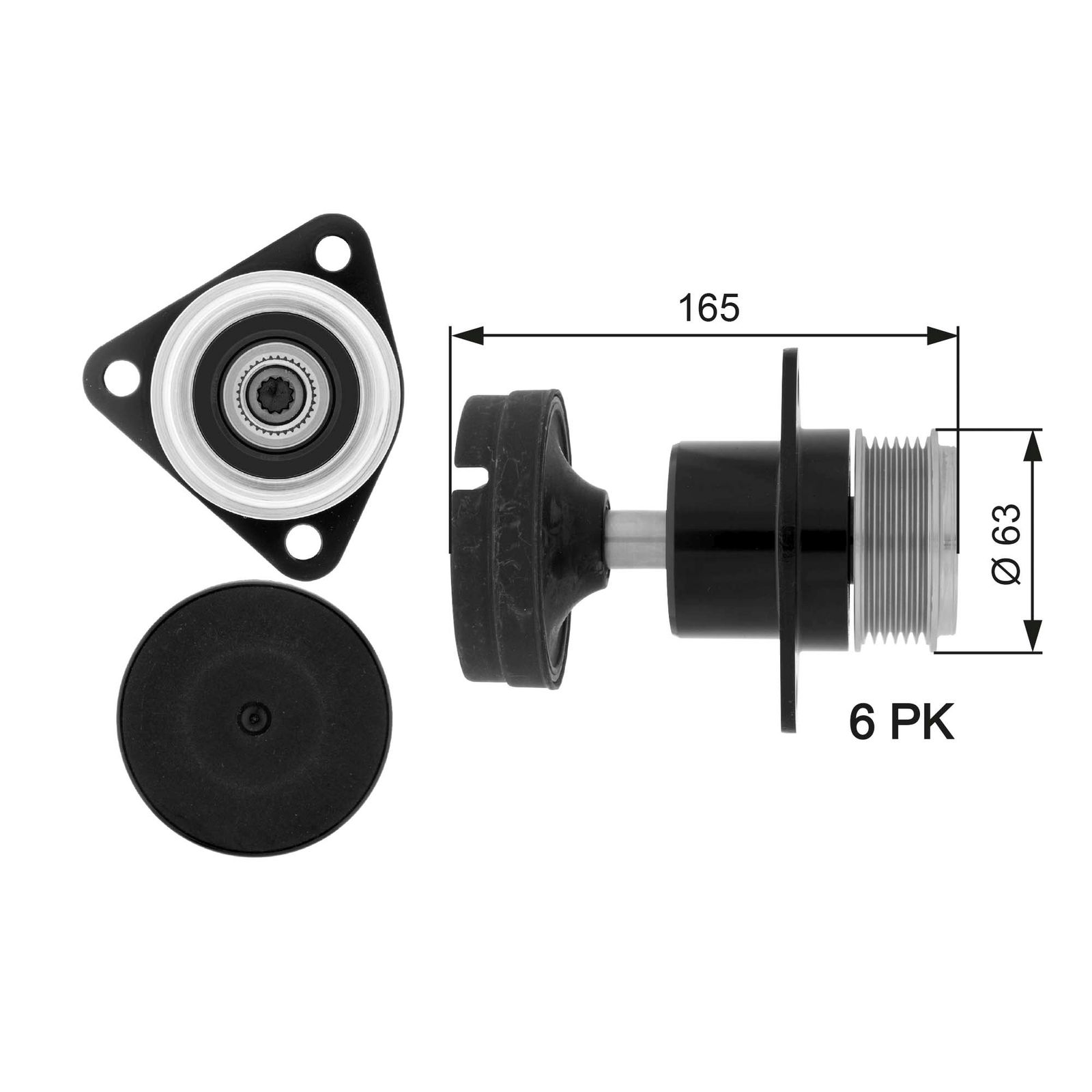 GATES OAP7050 Alternator freewheel clutch