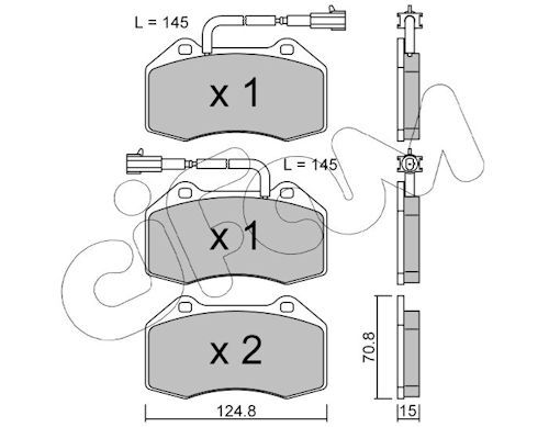 CIFAM 822-651-2 Brake pad set, disc brake