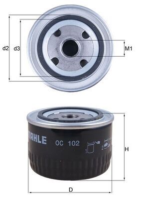 KNECHT OC 102 Oil filter