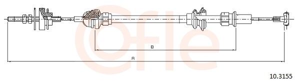 COFLE 10.3155 Cable pull, clutch control