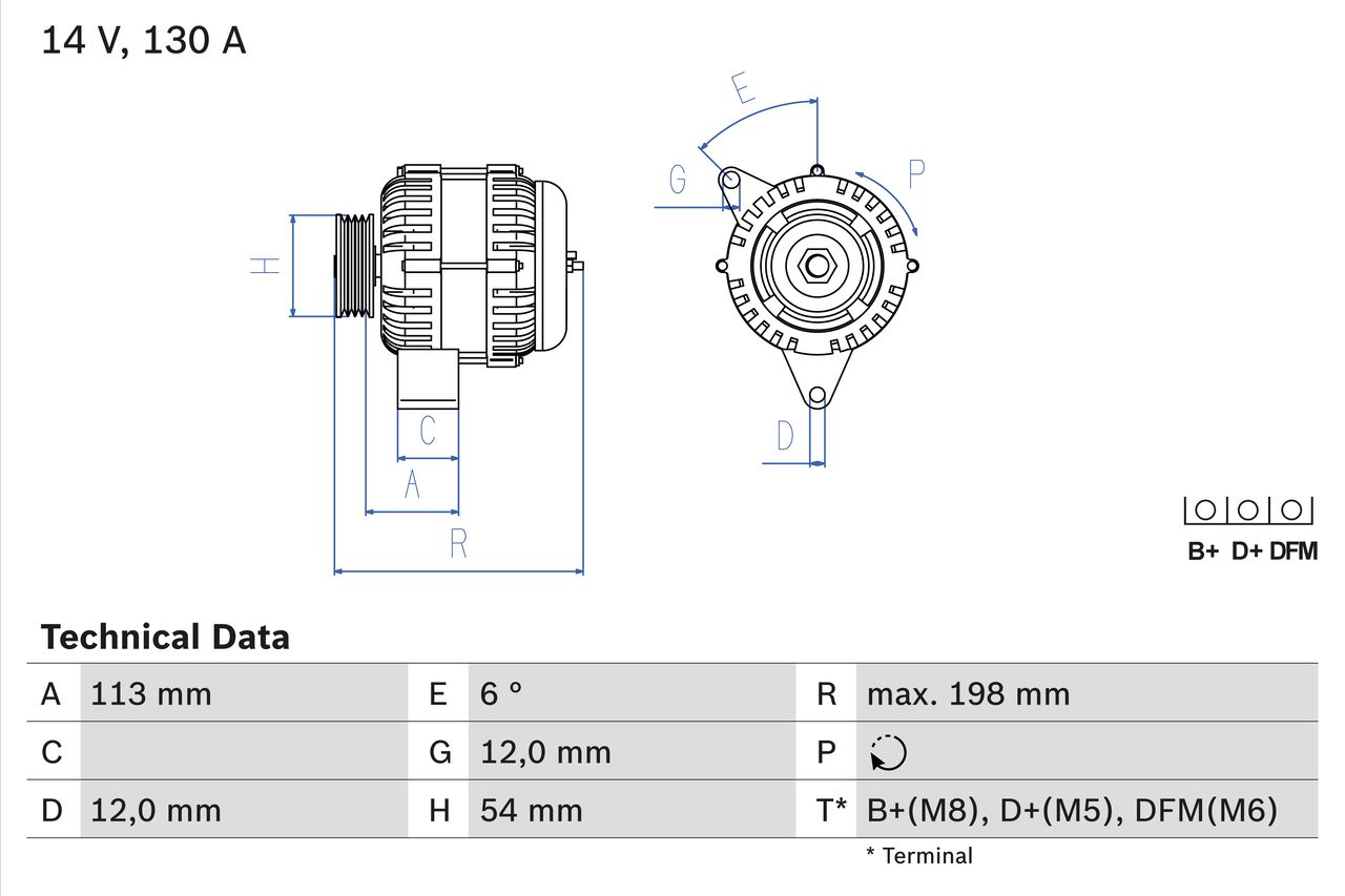 BOSCH 0 986 049 000 Alternator