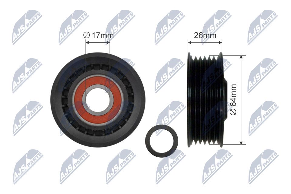NTY RNK-AU-045 Deflection pulley/guide pulley, v-belt