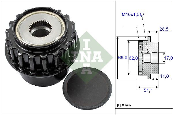 SCHAEFFLER INA 535 0175 10 Alternator freewheel clutch