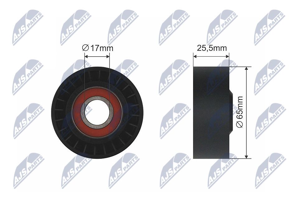 NTY RNK-FR-025 Tensioner pulley, v-ribbed belt