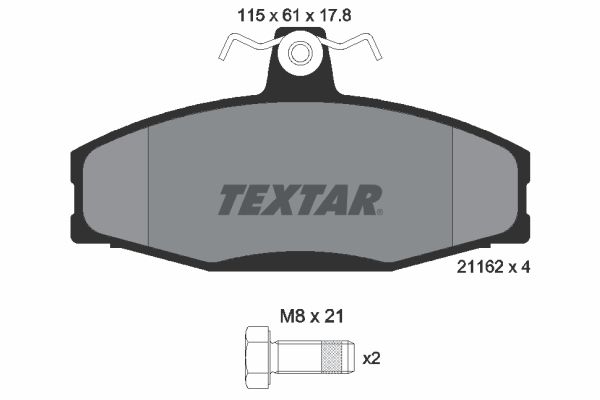 TEXTAR 2166201 Brake pad set, disc brake