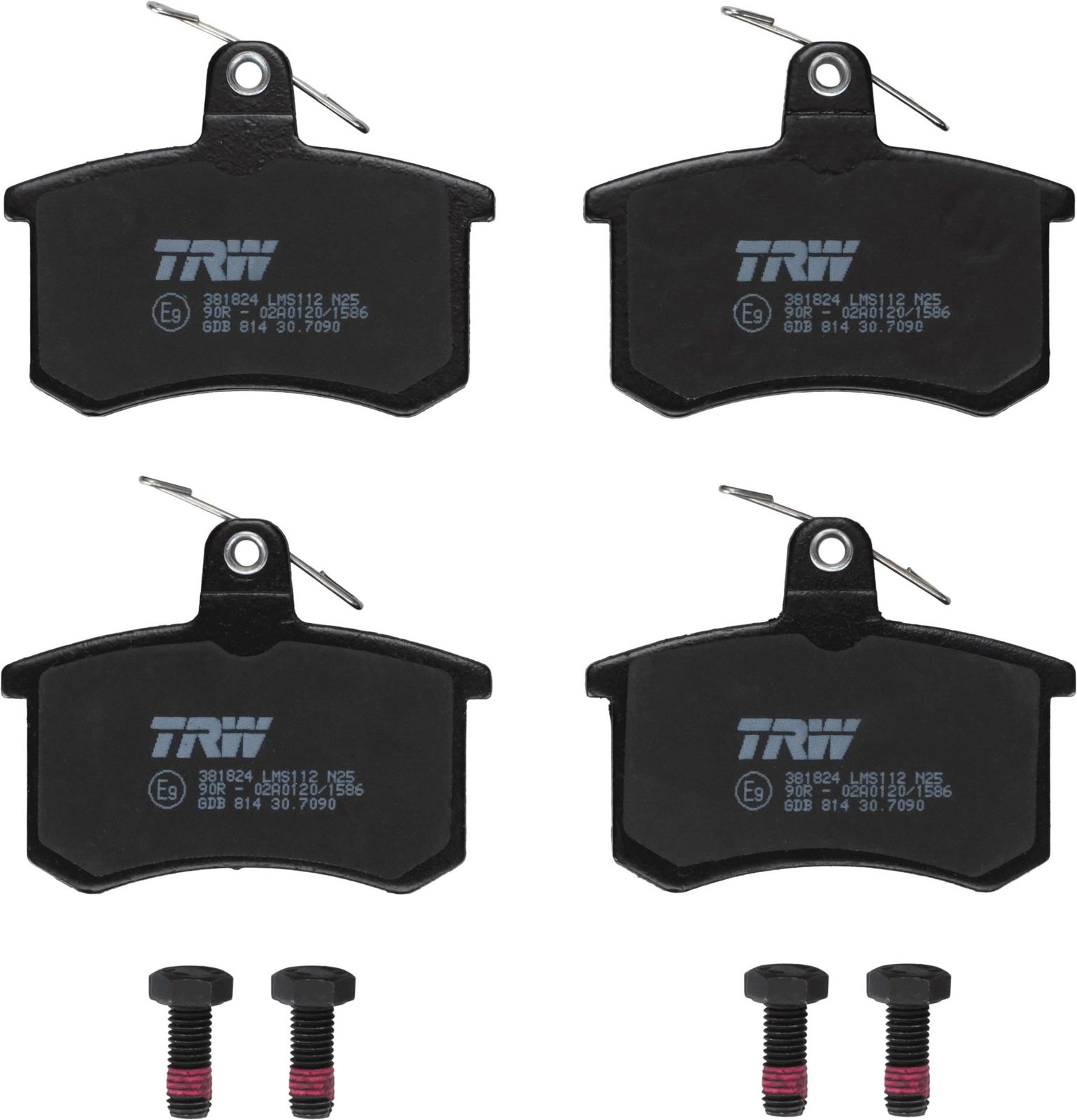 TRW GDB814 Brake pad set, disc brake