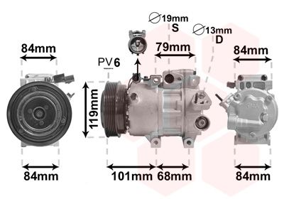 VAN WEZEL 8200K422 Compressor, air conditioning