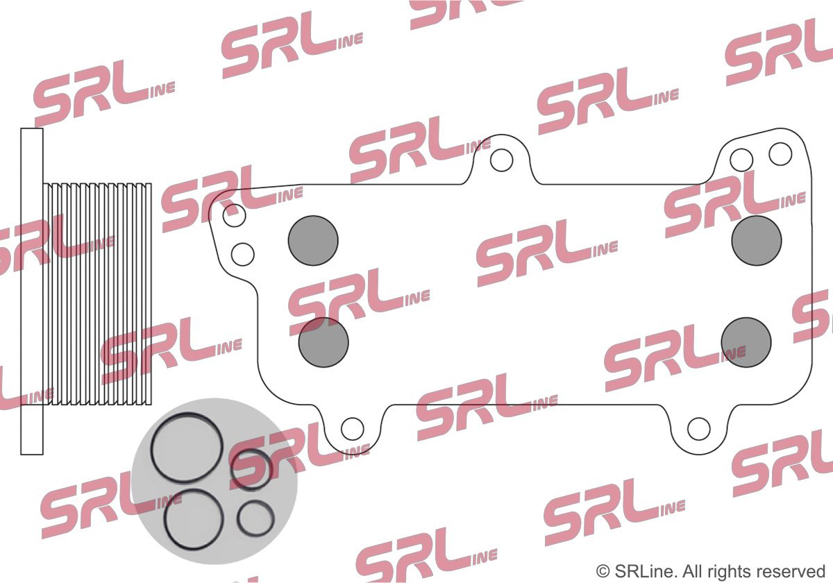 SRLINE 9568L8-1 Oil cooler, engine oil