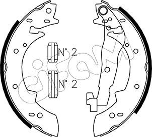 CIFAM 153-475 Brake shoe set