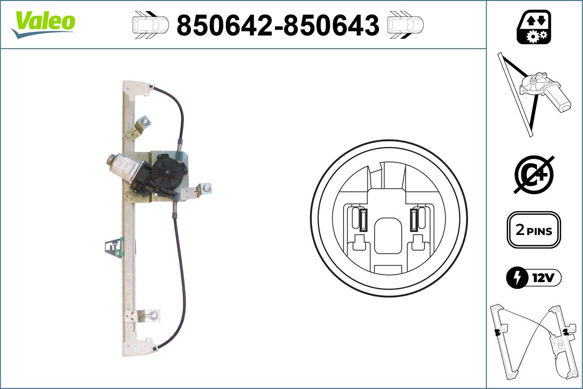 VALEO 850643 Window regulator