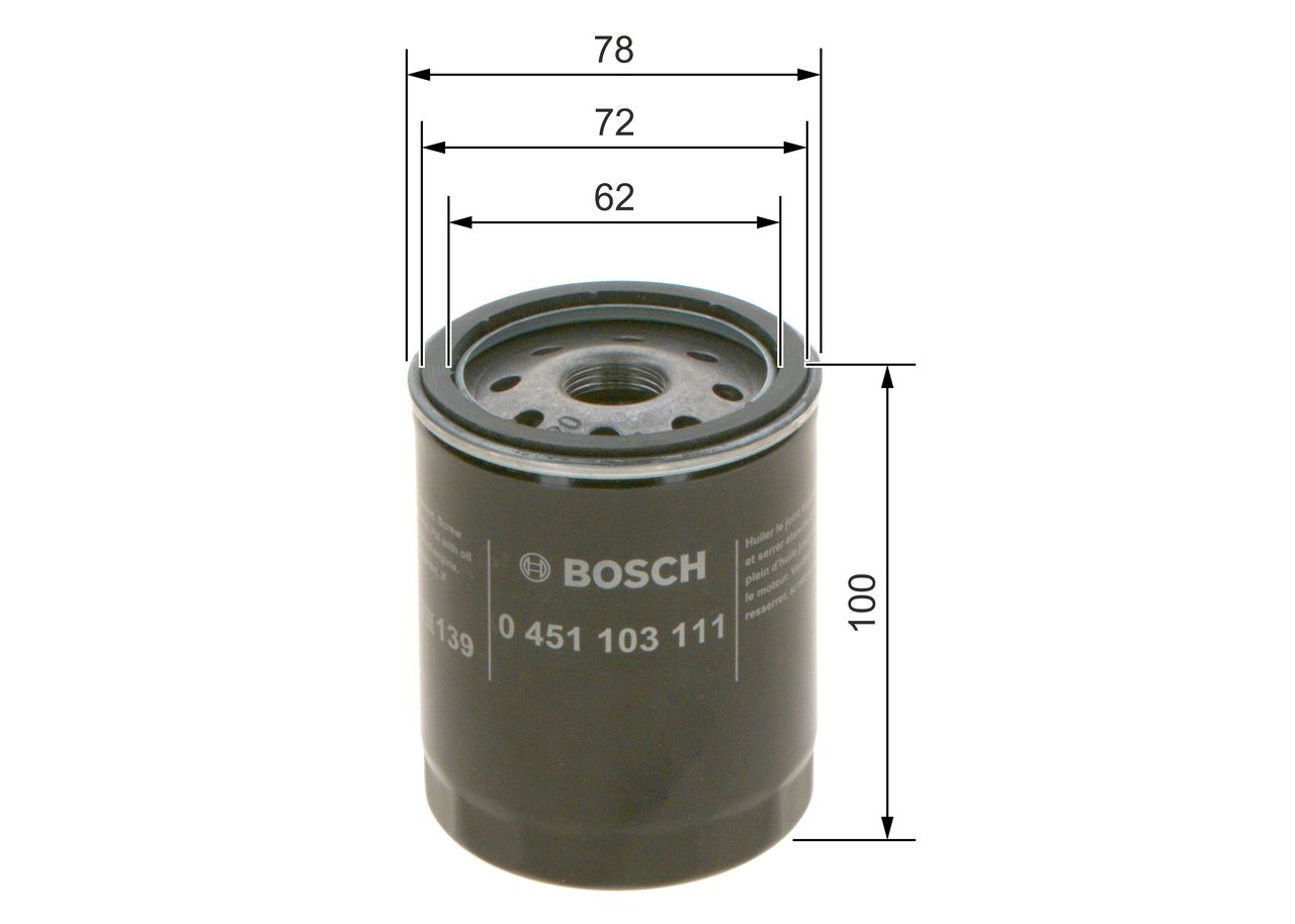 BOSCH 0 451 103 111 Alyvos filtras