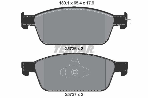 TEXTAR 2573601 Brake pad set, disc brake