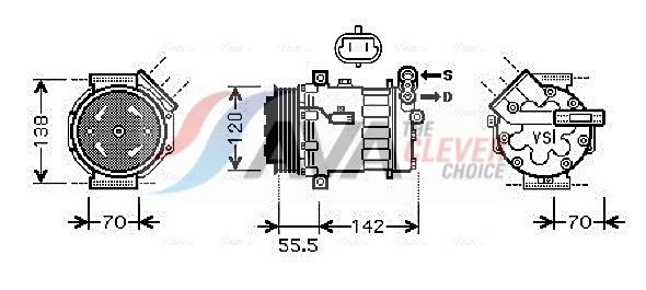 AVA CLEVER CHOICE OLAK447 Compressor, air conditioning