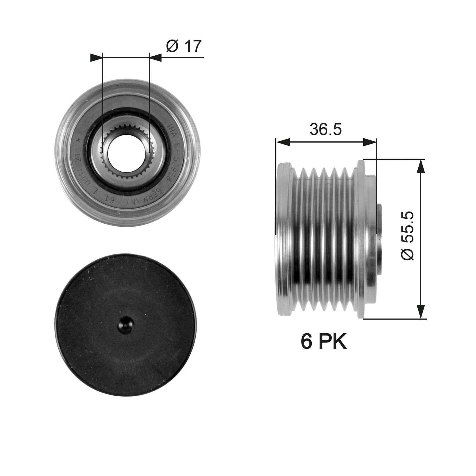 GATES OAP7049 Alternator freewheel clutch