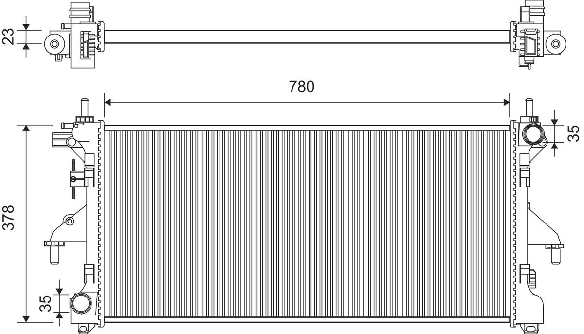 VALEO 701343 Radiator, engine cooling