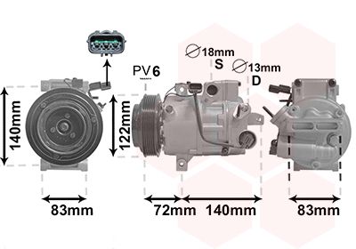 VAN WEZEL 8201K705 Compressor, air conditioning