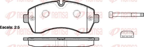 REMSA 1243.00 Brake pad set, disc brake