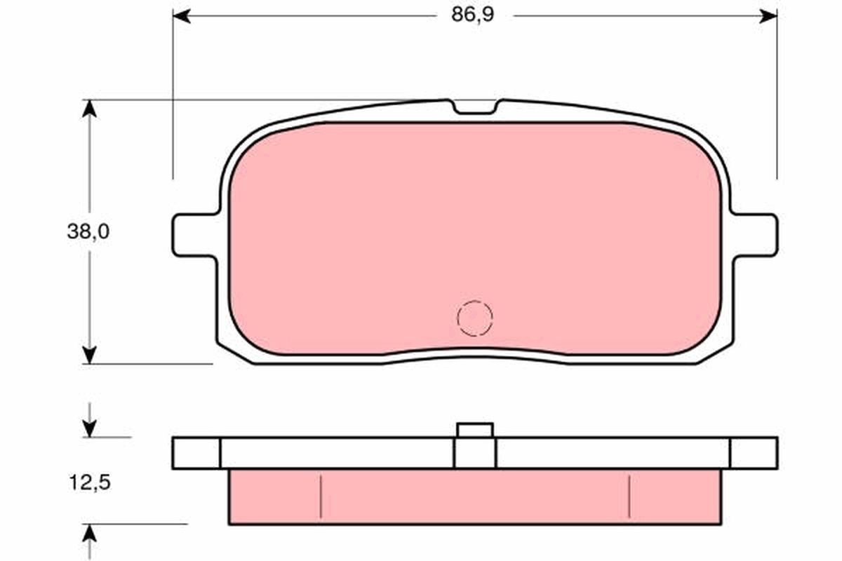 TRW GDB3225 Brake pad set, disc brake