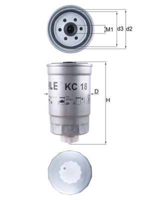 KNECHT KC 18 Fuel filter