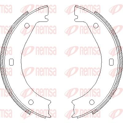 REMSA 4404.00 Brake shoe, parking brake
