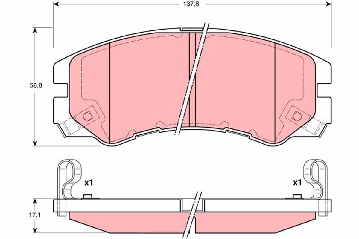 TRW GDB3162 Brake pad set, disc brake