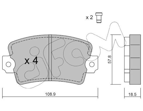CIFAM 822-186-0 Brake pad set, disc brake