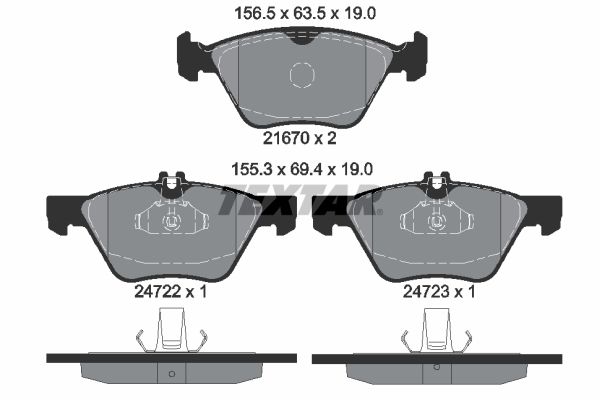 TEXTAR 2472201 Brake pad set, disc brake