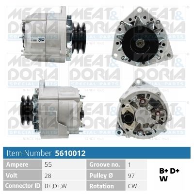 MEAT & DORIA 5610012 Alternator