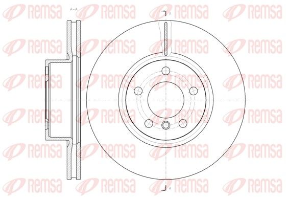 REMSA 61454.10 Brake disc