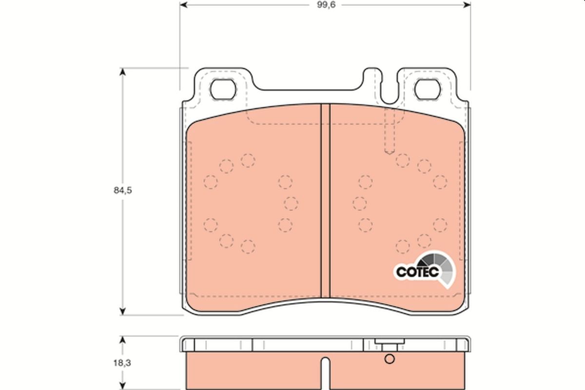TRW GDB113 Brake pad set, disc brake