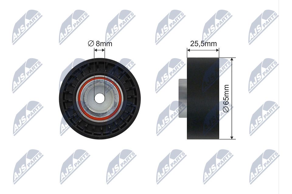 NTY RNK-FT-018 Tensioner pulley, v-ribbed belt