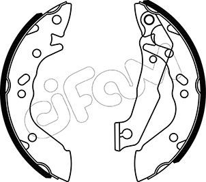 CIFAM 153-167 Brake shoe set