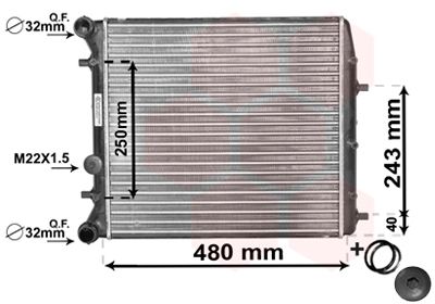 VAN WEZEL 76002005 Radiator, engine cooling