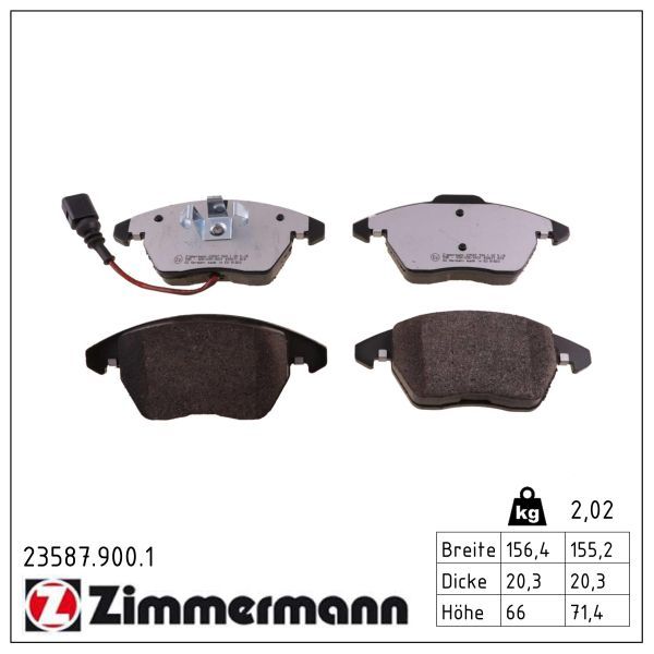 ZIMMERMANN 23587.900.1 Brake pad set, disc brake