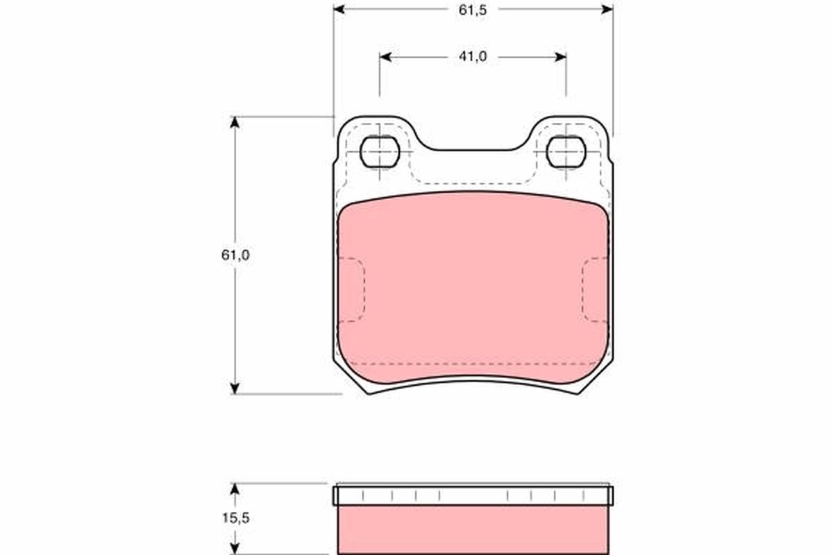 TRW GDB914 Brake pad set, disc brake