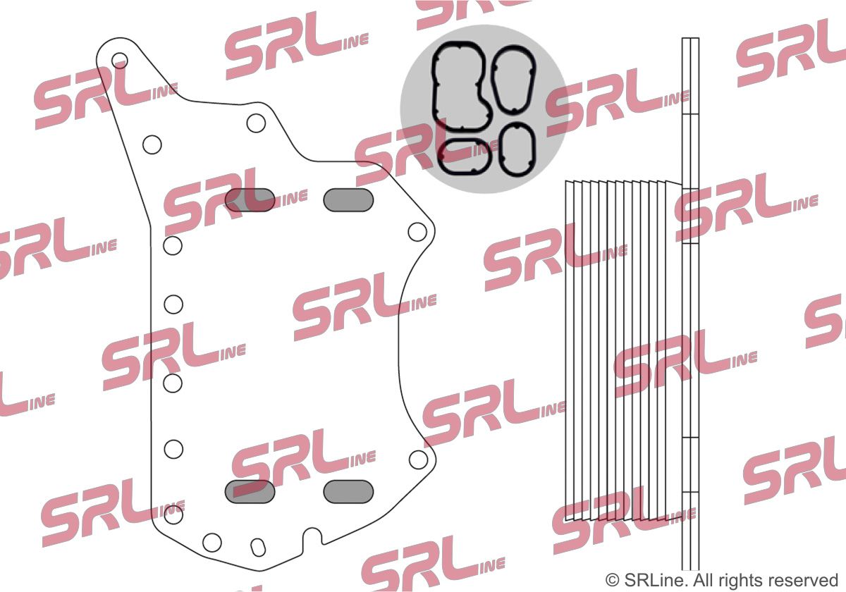 SRLINE 6073L8-1 Oil cooler, engine oil