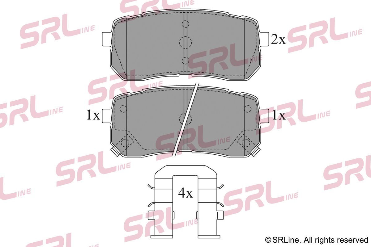 SRLINE S70-1536 Brake pad set, disc brake
