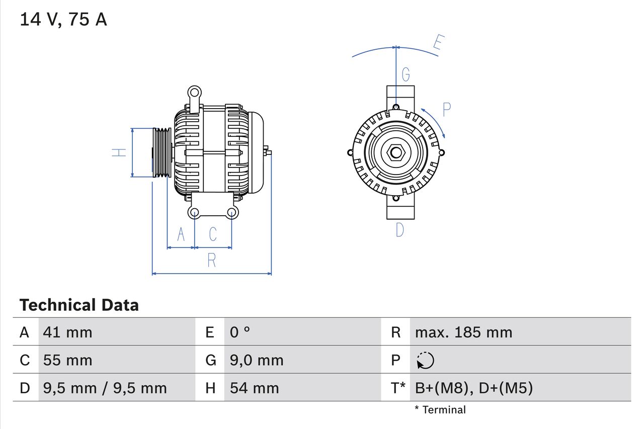 BOSCH 0 986 048 781 Alternator