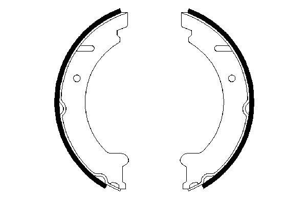 Brake Shoe Set, parking brake-4