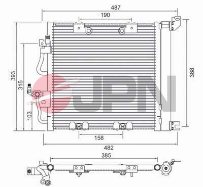 JPN 60C9114-JPN Condenser, air conditioning