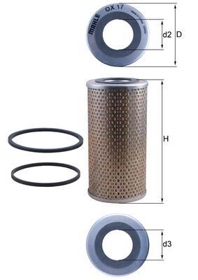 MAHLE OX 17D Oil filter