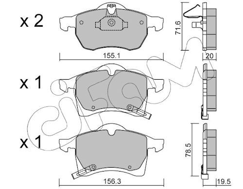 CIFAM 822-258-0 Brake pad set, disc brake