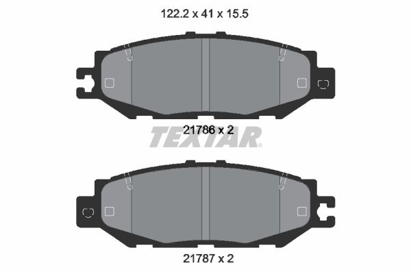 TEXTAR 2178601 Brake pad set, disc brake