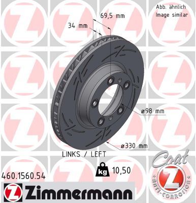 ZIMMERMANN 460.1560.54 Brake disc