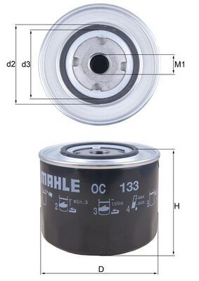 KNECHT OC 133 Oil filter