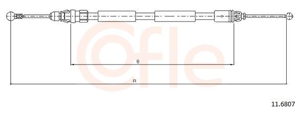 COFLE 11.6807 Cable pull, parking brake