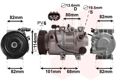 VAN WEZEL 8200K377 Compressor, air conditioning